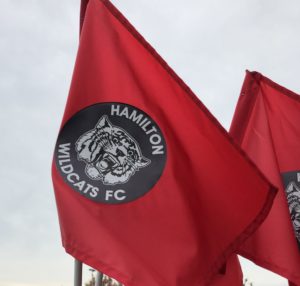 girls travel soccer hamilton wildcats flag at veterans park
